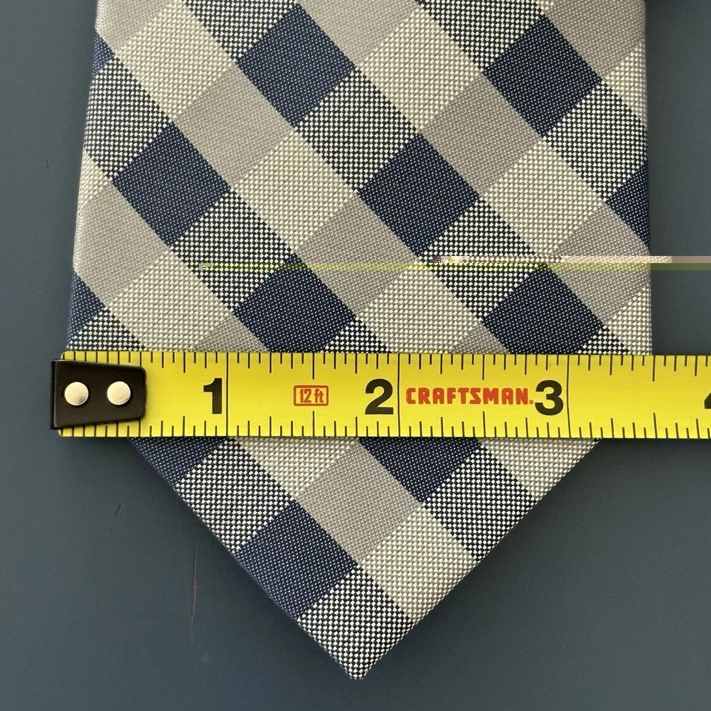 NFL Dallas Cowboys Men's Tie Geometric Blue Gray Polyester Satin Logo Football
